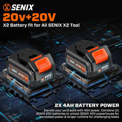 2X2 40V Max* 14" Cordless Chainsaw, Brushless (2 4.0 Ah Batteries & Charger Included)