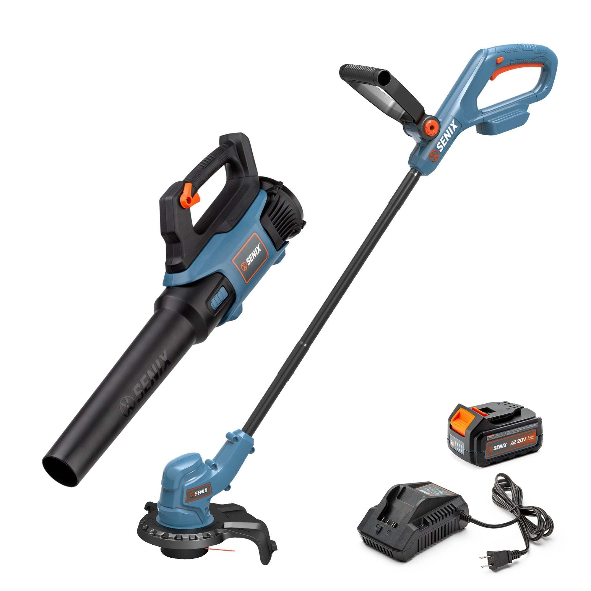 X2 20V Max* 2-Tool Cordless Combo Kit, 10" Cordless String Trimmer & L | Combo Kits | SENIX Tools
