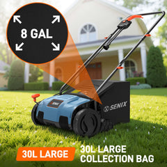 12 Amp 12.6" Corded Electric Dethatcher & Scarifier Combo