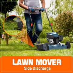 20" 144cc 4-Cycle Gas Push Lawn Mower with Side Discharge LSPG-L4
