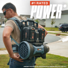 X6 60V Max* Cordless Backpack Blower, Brushless (Two 6.0 Ah Batteries & Charger Included)