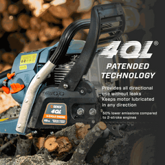 4QL® 49cc 4-Cycle 18" Gas Chainsaw with Oregon Bar and Chain | Chainsaws | SENIX Tools