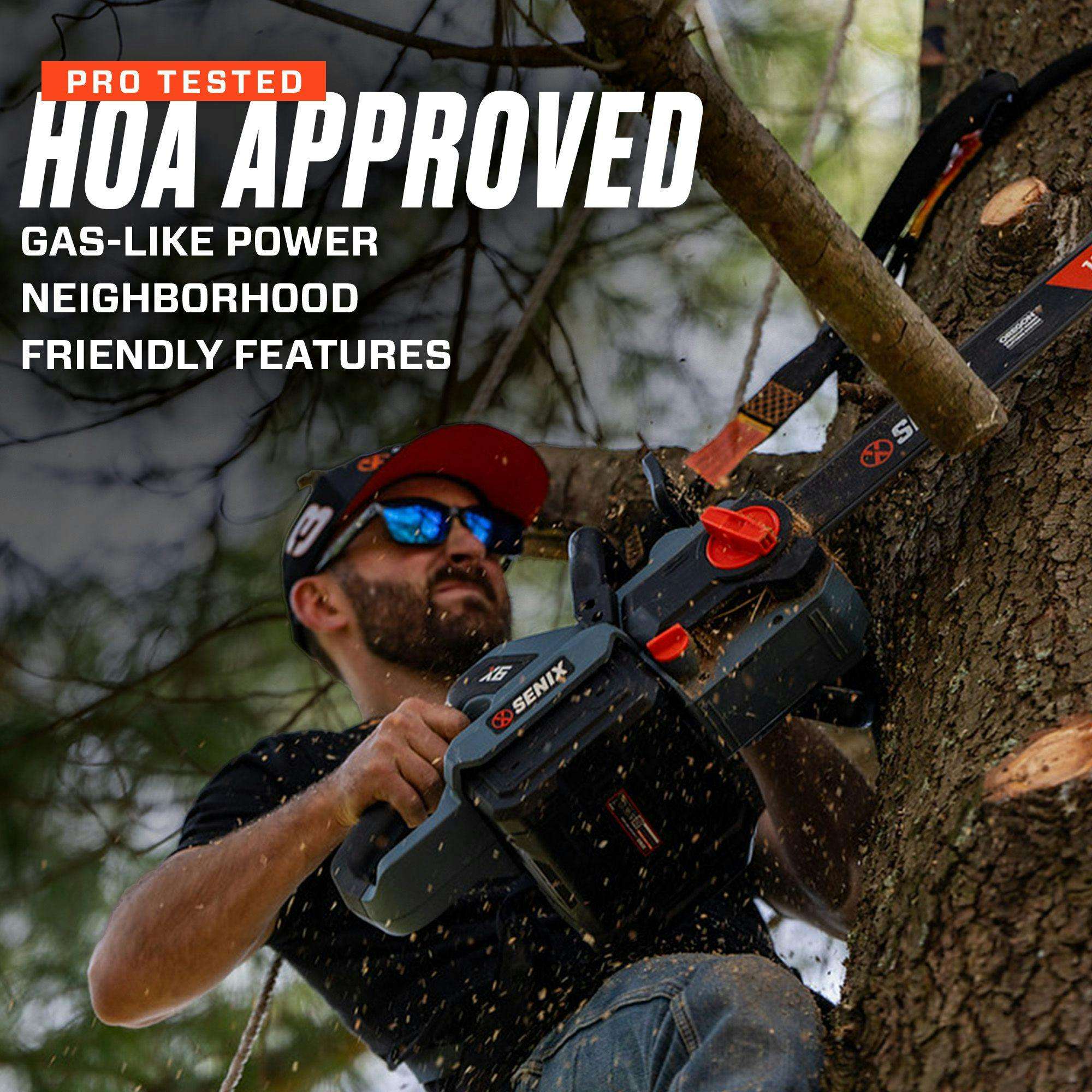 X6 60V Max 16" Cordless Chainsaw, Brushless (Battery & Charger Included | Chainsaws | SENIX Tools