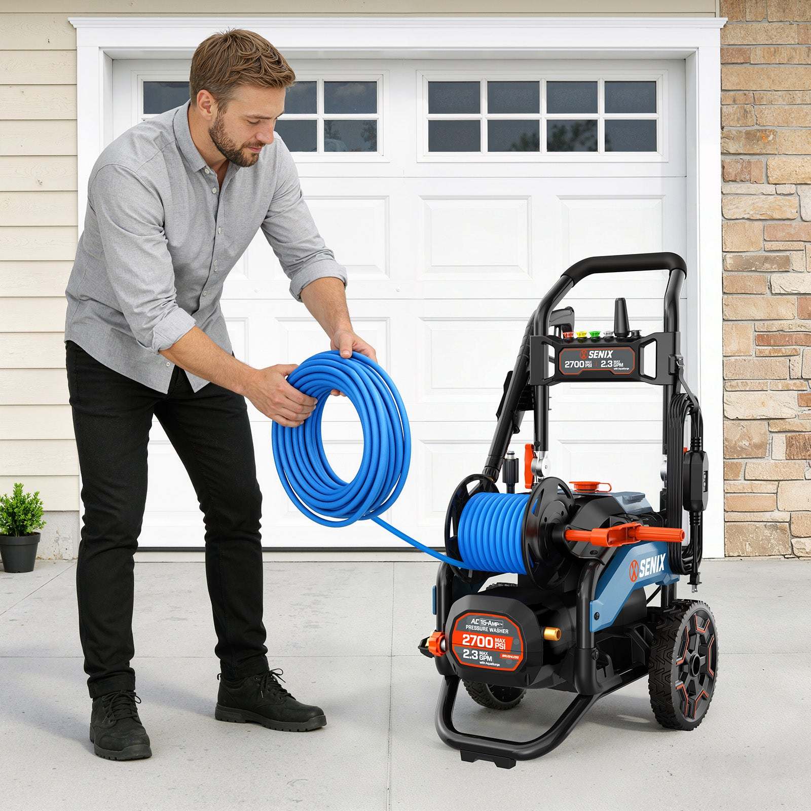 SENIX 2700-PSI 2.3-GPM Cold Water Electric Pressure Washer