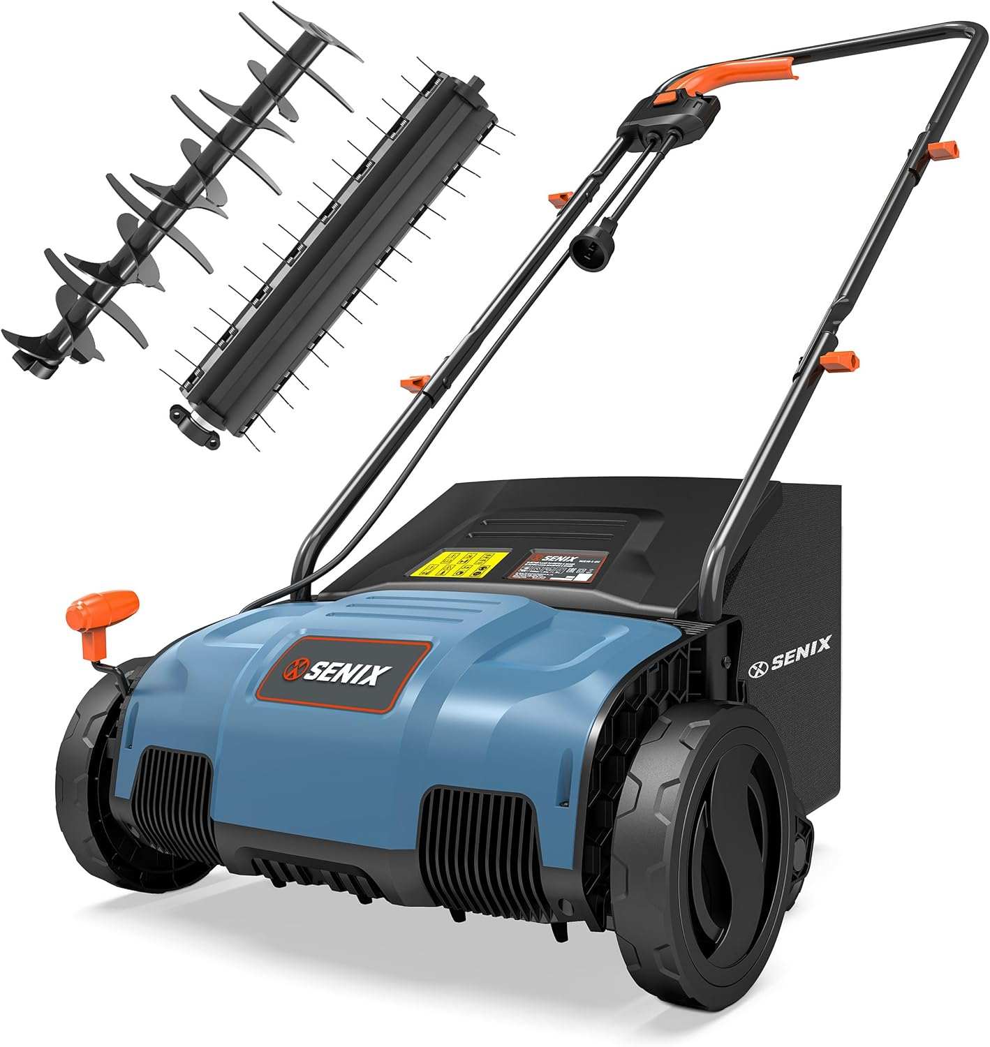 12 Amp 12.6" Corded Electric Dethatcher & Scarifier Combo | Dethatchers| SENIX Tools