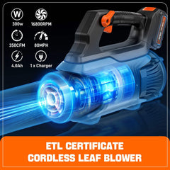 X2 20V Max* Cordless Leaf Blower (4.0 Ah Battery & Charger Included) | Leaf Blowers | X2 20V Max Cordless Leaf Blower | SENIX Tools