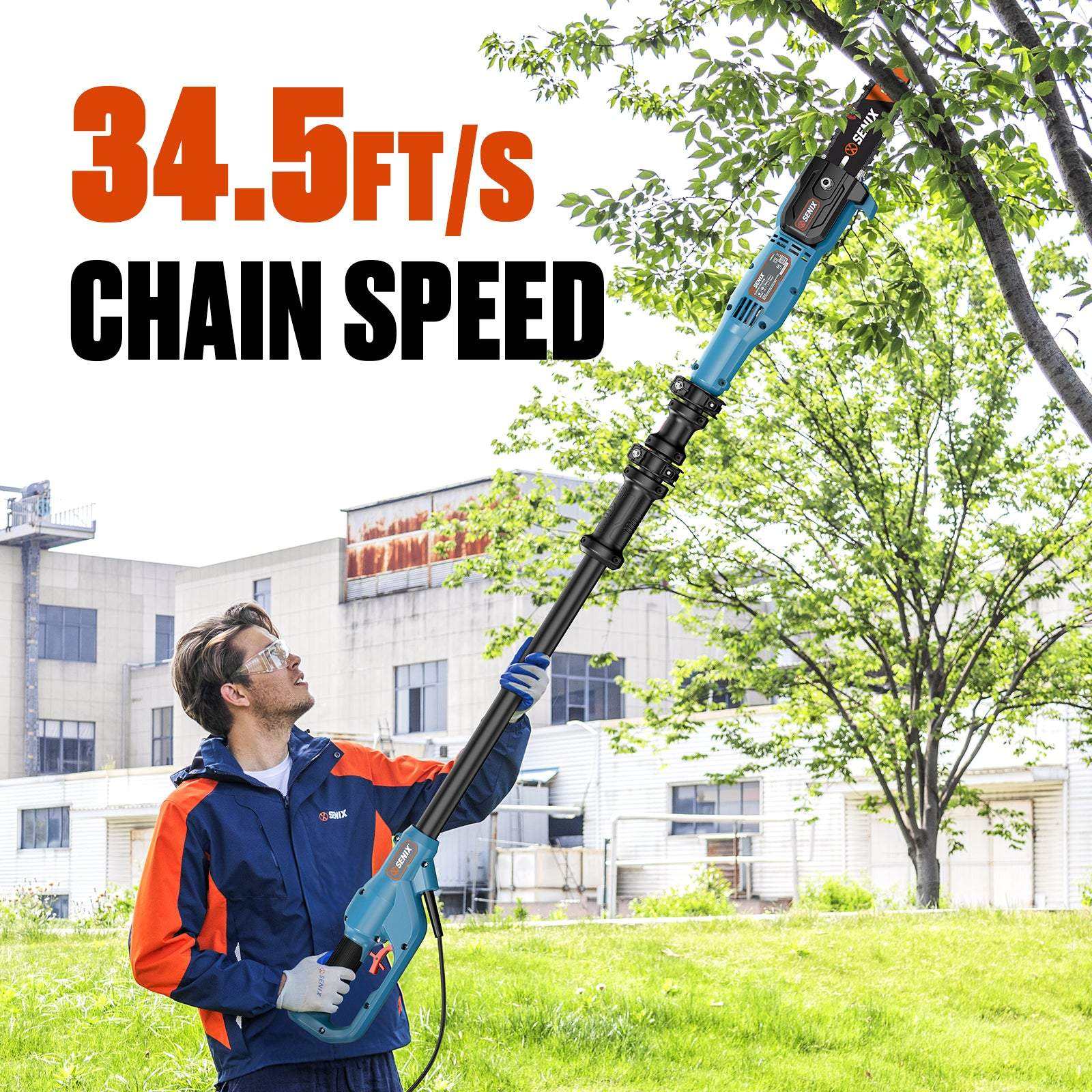 SENIX X6 60V 18" Cordless Brushless Chainsaw, CSX6-M1