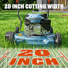 20" 144cc 4-Cycle Gas Push Lawn Mower with Side Discharge LSPG-L4