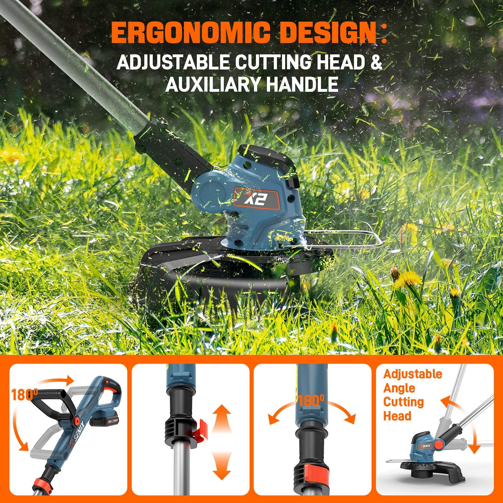 X2 20V Max* 10" Cordless String Trimmer (2.5 Ah Battery & Charger Included)