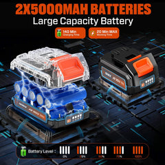 2X2 40V Max* 21" Cordless Snow Thrower, Brushless (2 5.0 Ah Batteries & Charger Included)