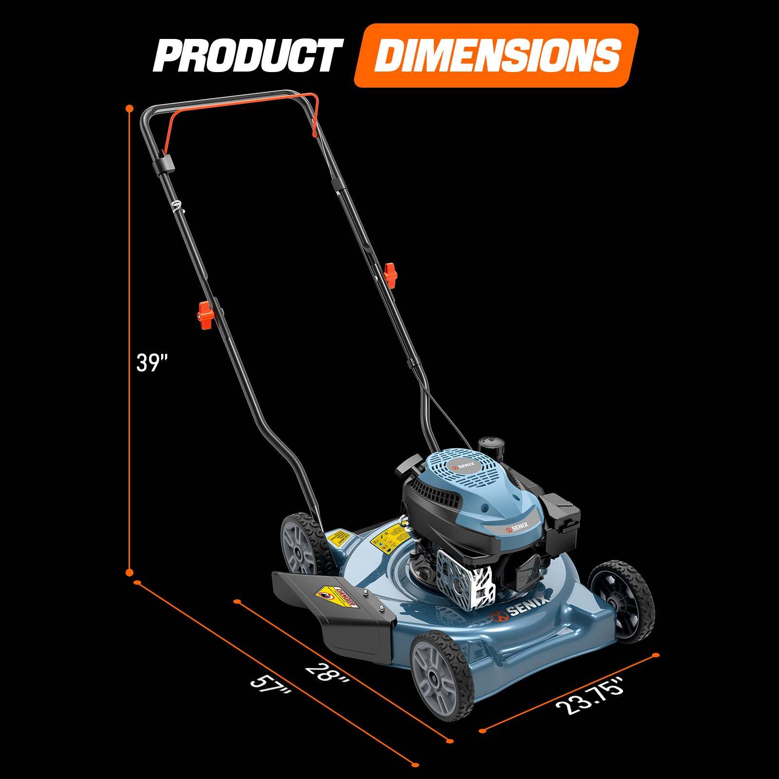 SENIX 20" 144cc 4-Cycle Gas Push Lawn Mower | SENIX Tools