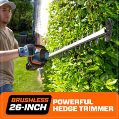 X6 60V Max* 26" Cordless Hedge Trimmer, Brushless (3.0 Ah Battery & Ch | Hedge Trimmers | SENIX Tools