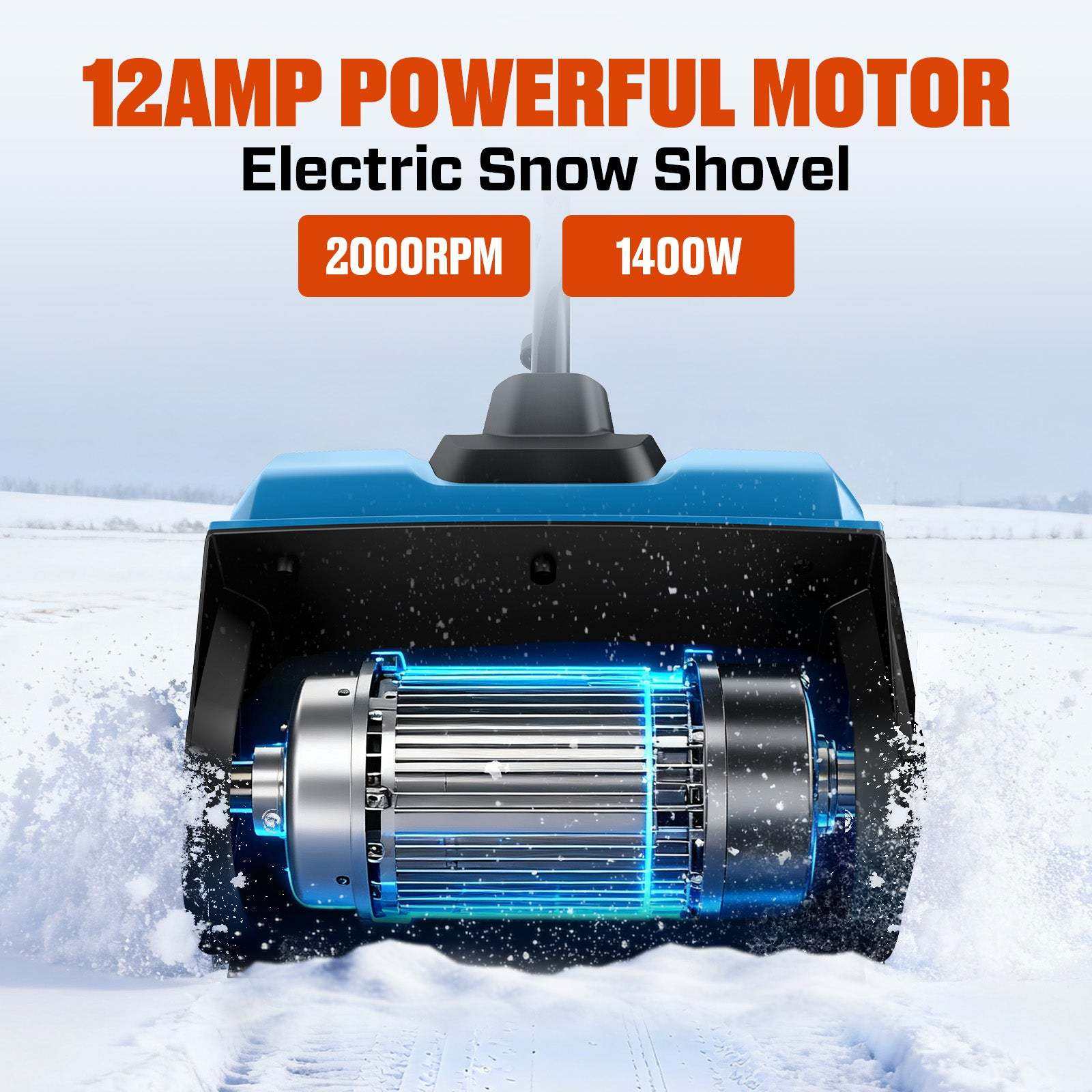 12 Amp 13" Corded Snow Shovel
