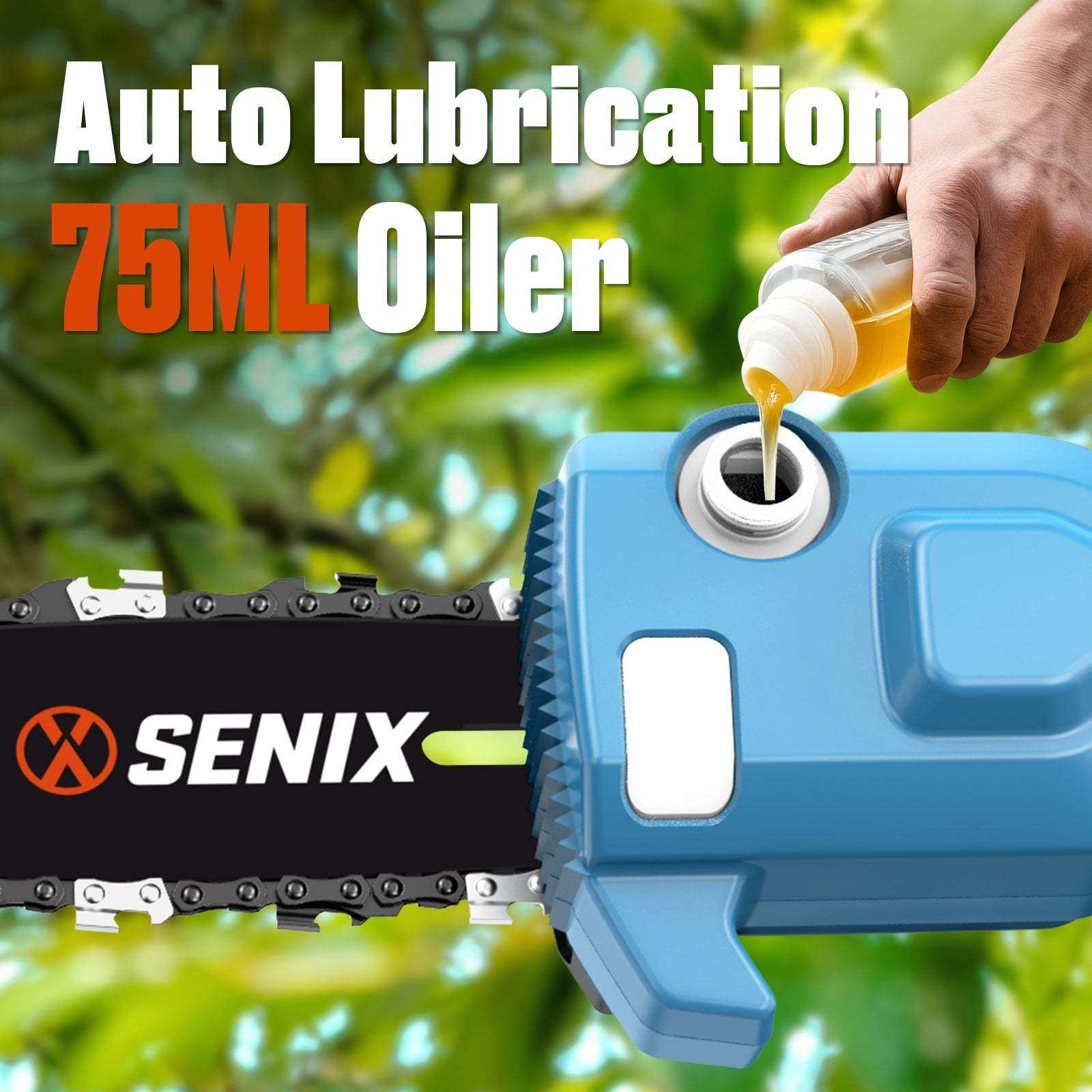 SENIX X6 60V 18" Cordless Brushless Chainsaw, CSX6-M1