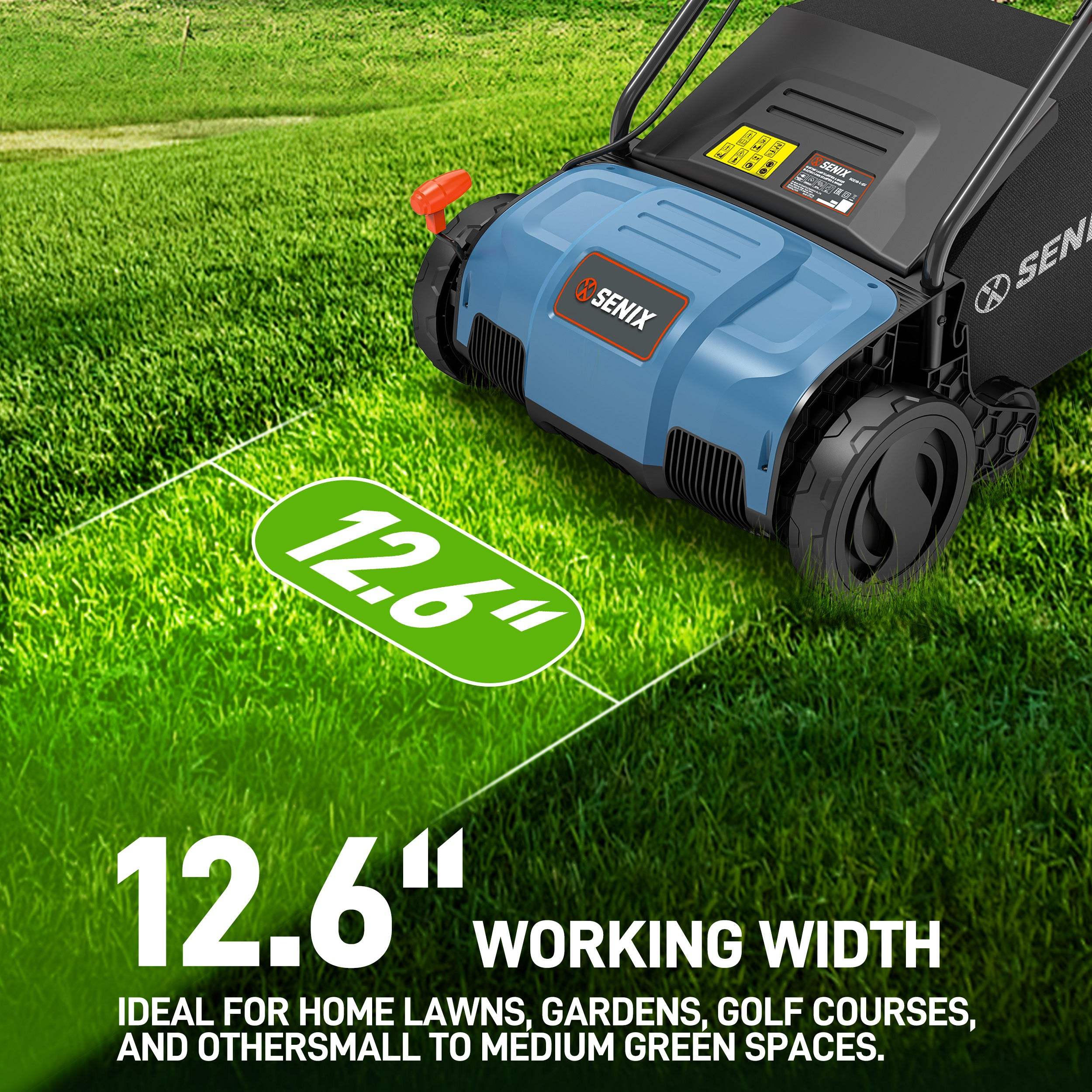 12 Amp 12.6" Corded Electric Dethatcher & Scarifier Combo