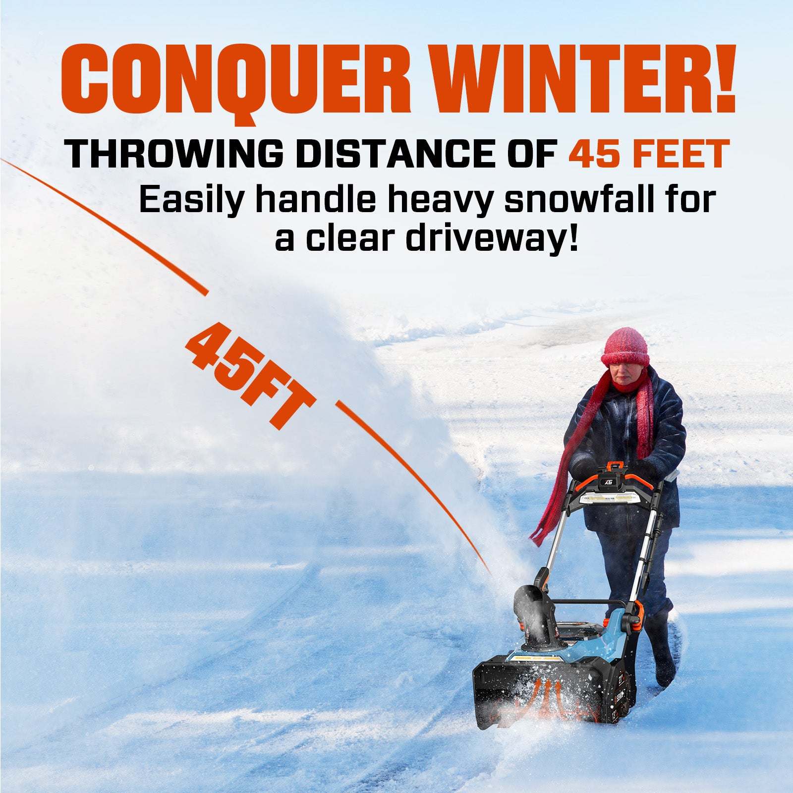 SENIX X6 60V Fall & Winter Cleanup Combo Kit – 21" Snow Blower & 810 CFM Leaf Blower