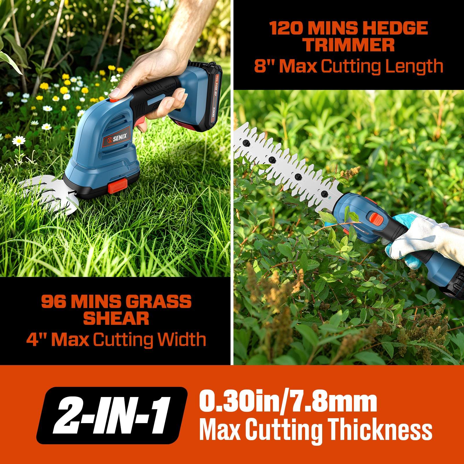 X2 20V Max* Cordless Grass Shear/Shrubber (2.0 Ah Battery & Charger Included)