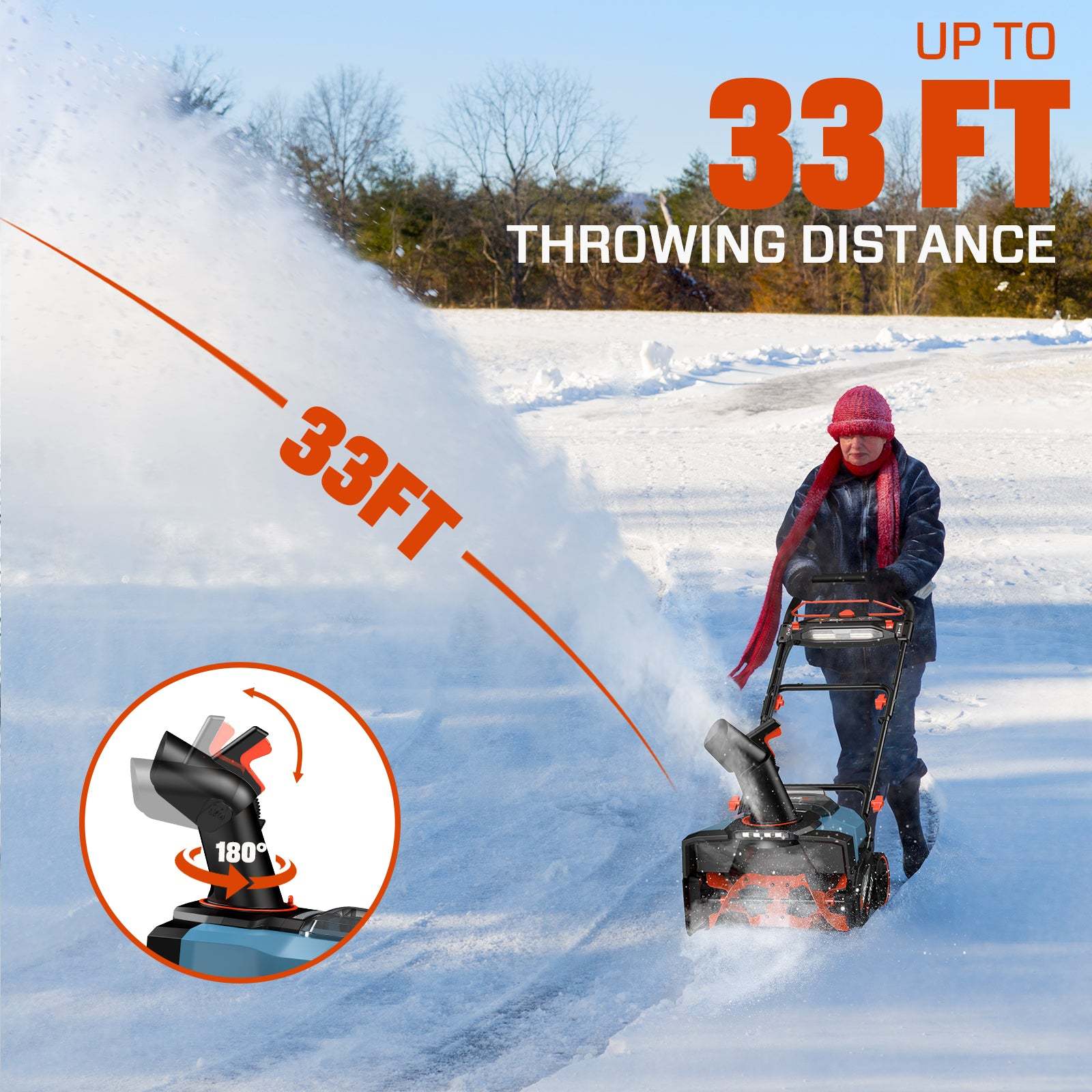 2X2 40V Max* 21" Cordless Snow Thrower, Brushless (2 5.0 Ah Batteries & Charger Included)