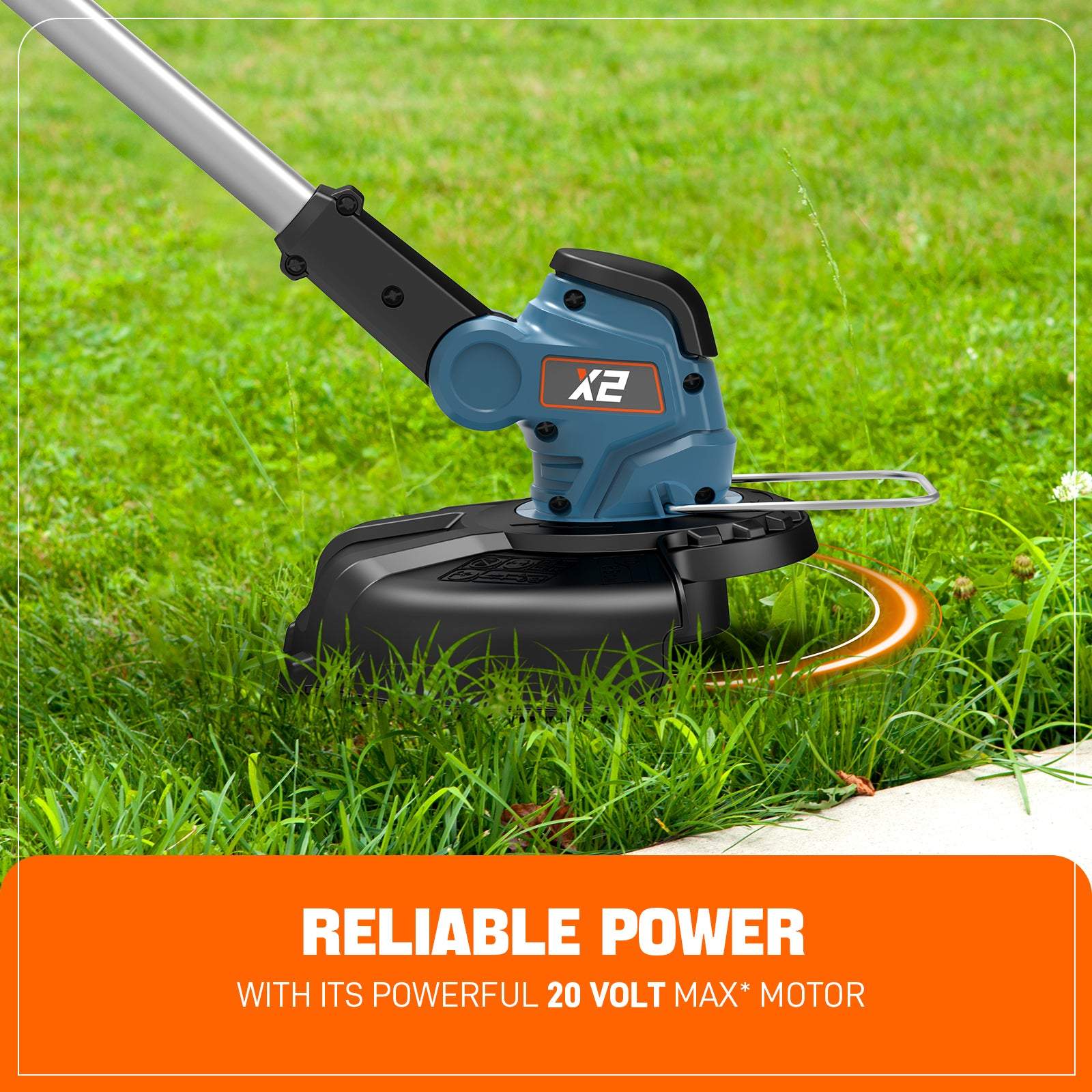 X2 20V Max* 10" Cordless String Trimmer (2.5 Ah Battery & Charger Incl | String Trimmers | SENIX Tools