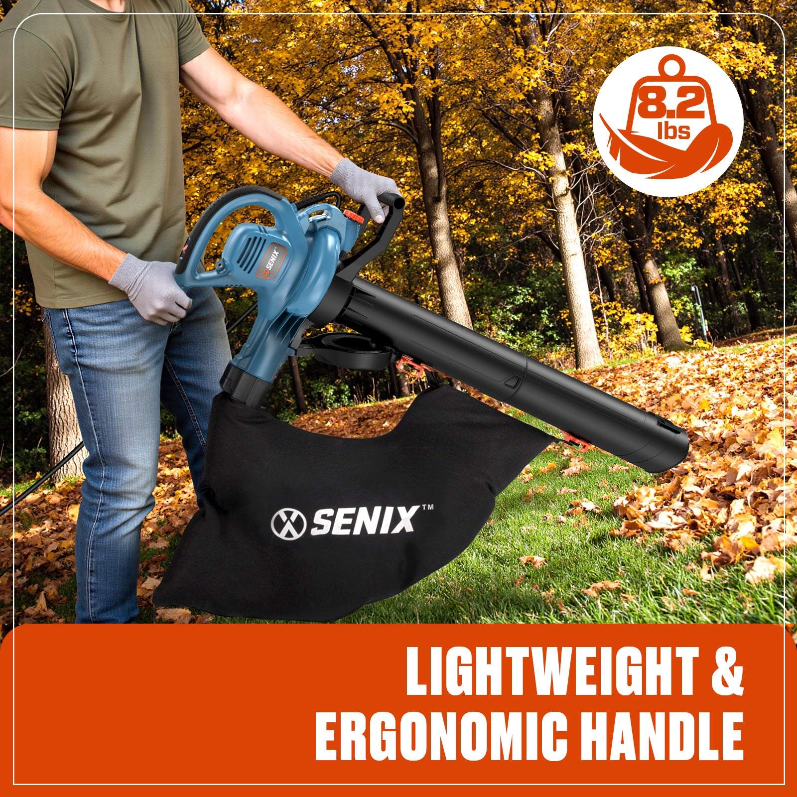 12 Amp Corded Electric 3-in-1 Leaf Blower, Vacuum, and Mulcher