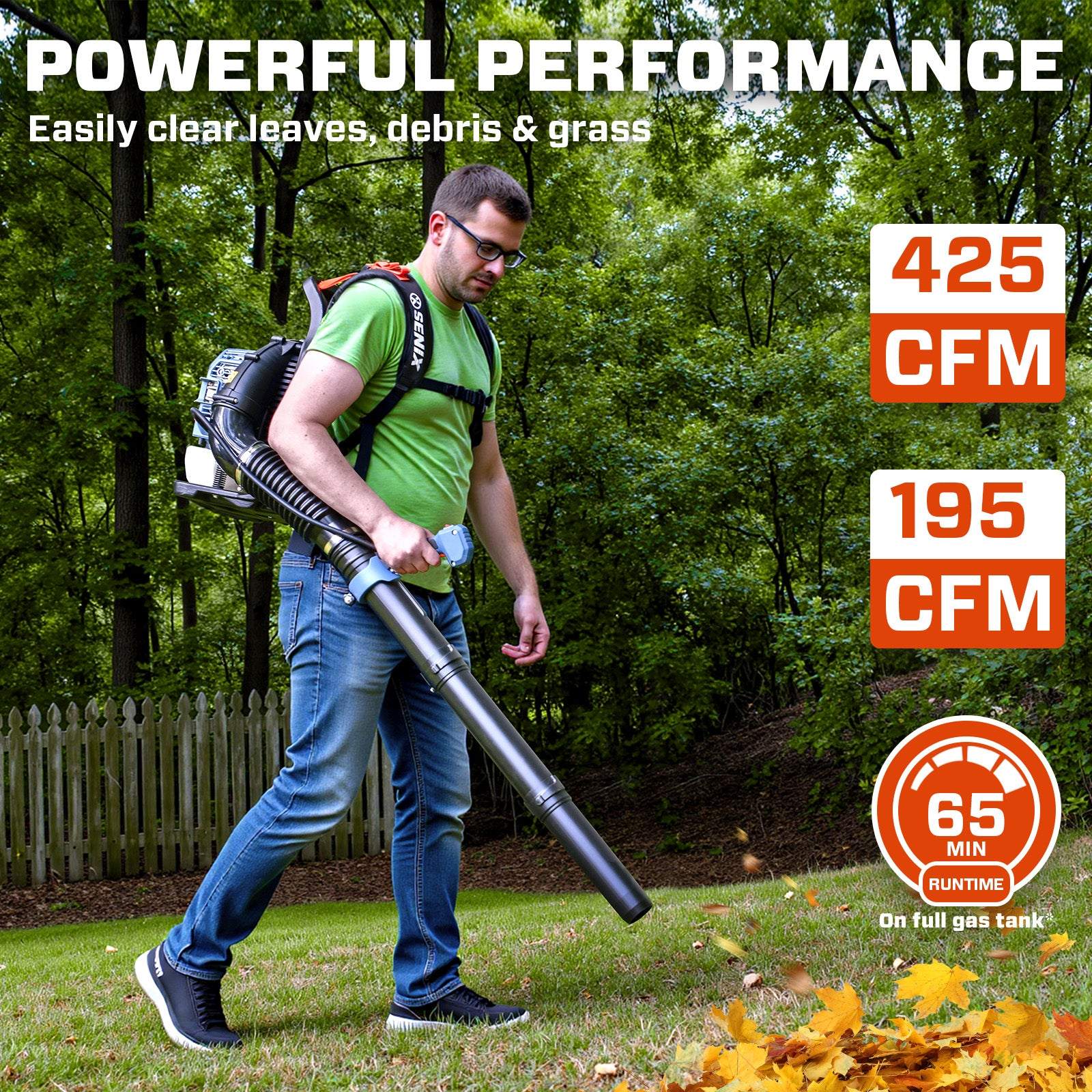4QL® 49cc 4-Cycle Gas Backpack Leaf Blower