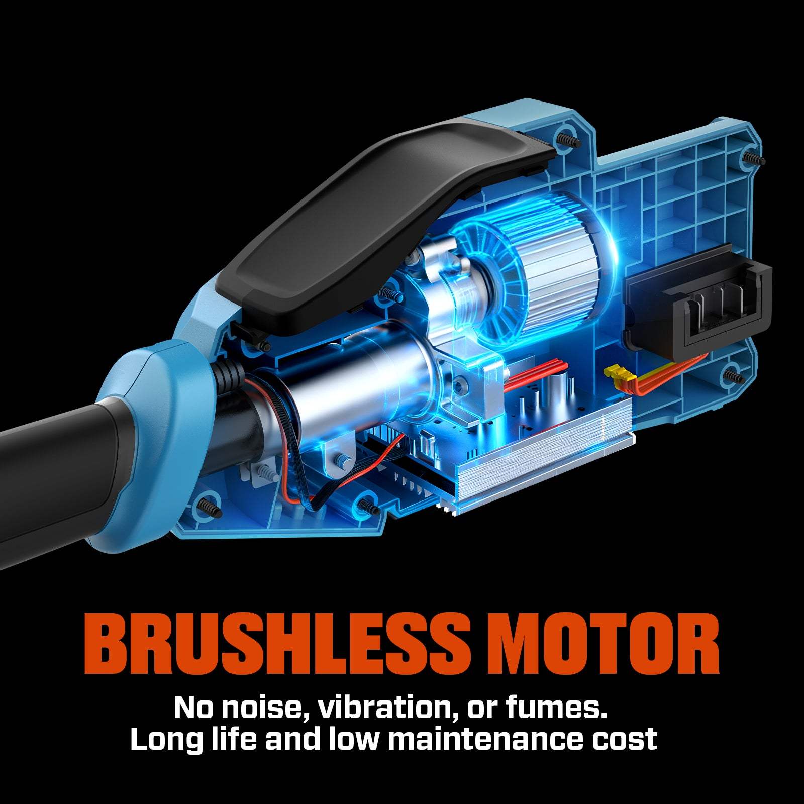 SENIX 40V 14" Cordless Brushless String Trimmer, GTX2-M4