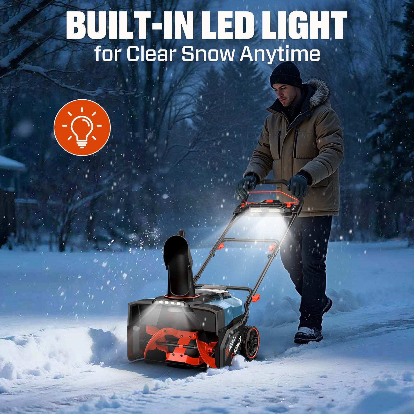 2X2 40V Max* 21" Cordless Snow Thrower, Brushless (2 5.0 Ah Batteries & Charger Included)