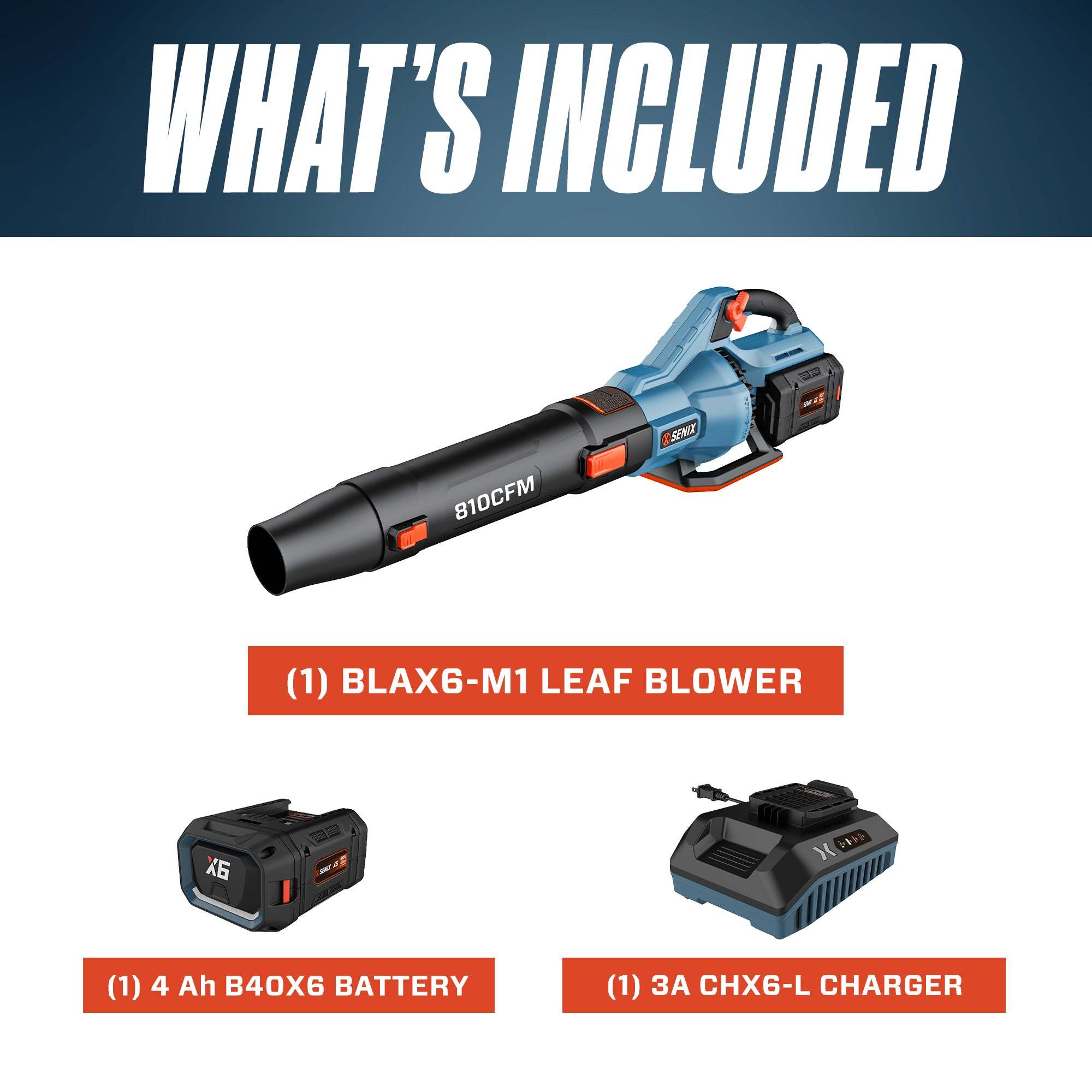 X6 60V Max Cordless Leaf Blower, Brushless (Battery & Charger Included) | Leaf Blowers | SENIX Tools