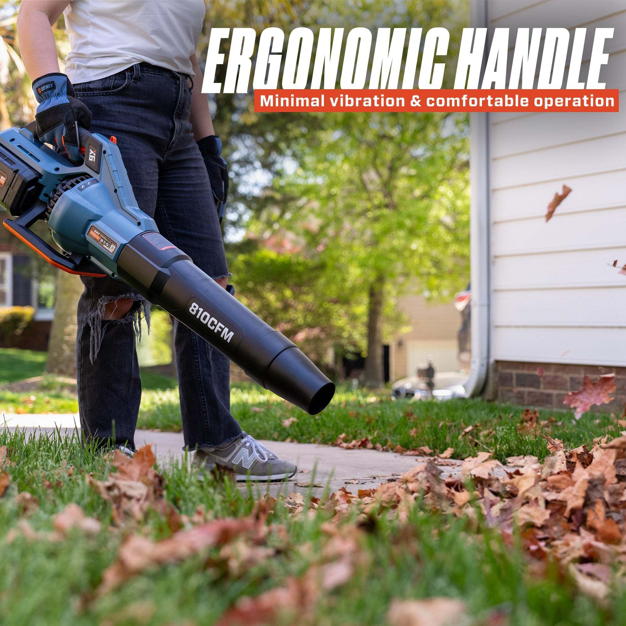 X6 60V Max Cordless Leaf Blower, Brushless (Battery & Charger Included) | Leaf Blowers | SENIX Tools