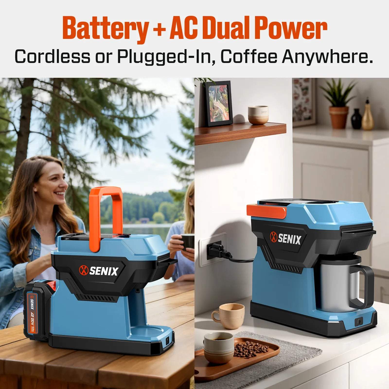 X2 20V Max* Portable Hybrid Coffee Maker (5.0 Ah Battery, Charger & AC Adapter Included)