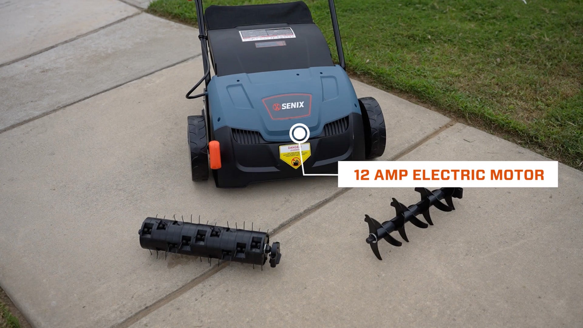 12 Amp 12.6" Corded Electric Dethatcher & Scarifier Combo
