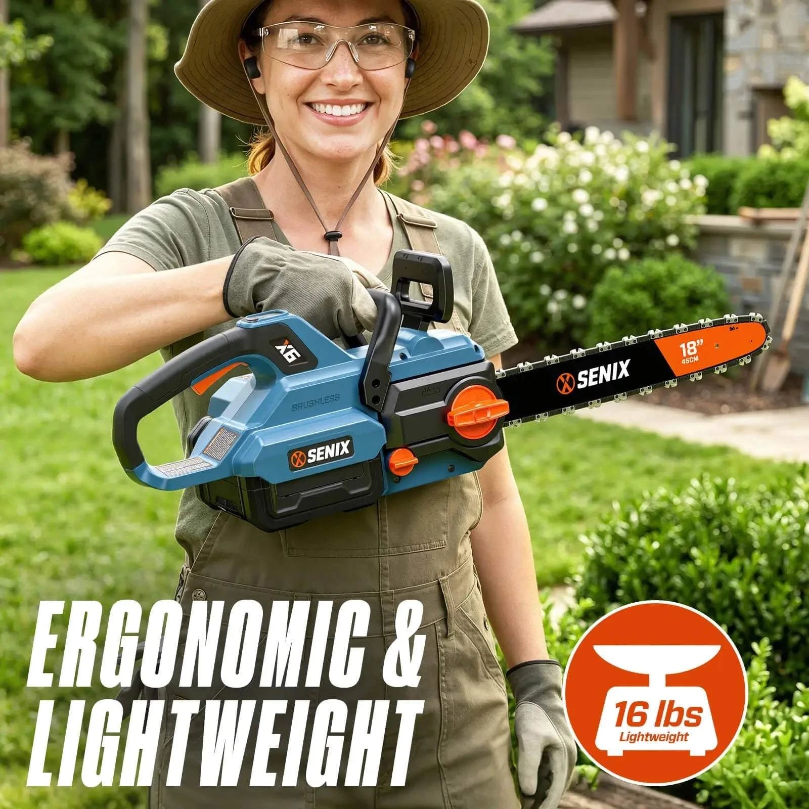 X6 60V Max* 18" Cordless Chainsaw, Brushless (4.0 Ah Battery & Charger Included)