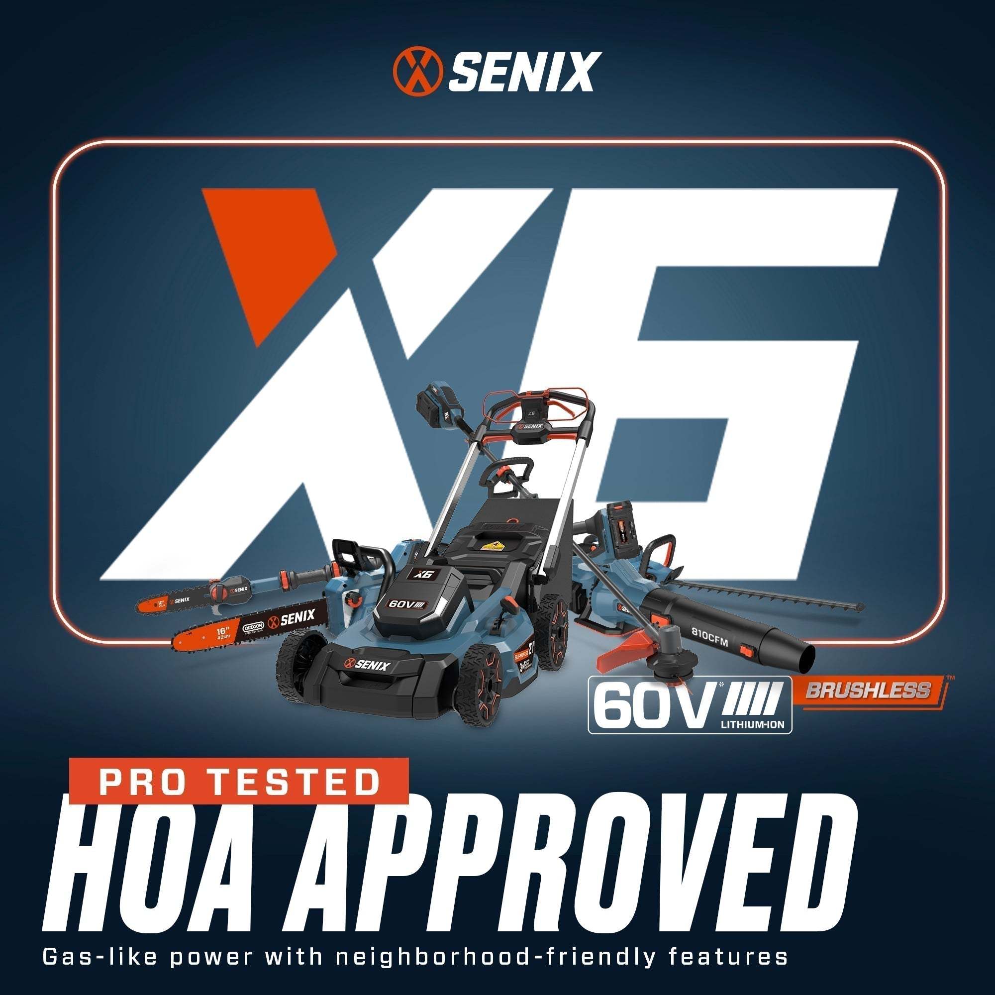 X6 60V Max* 5 Amp Charger, CHQX6 | Chargers | X6 60V Max | SENIX Tools