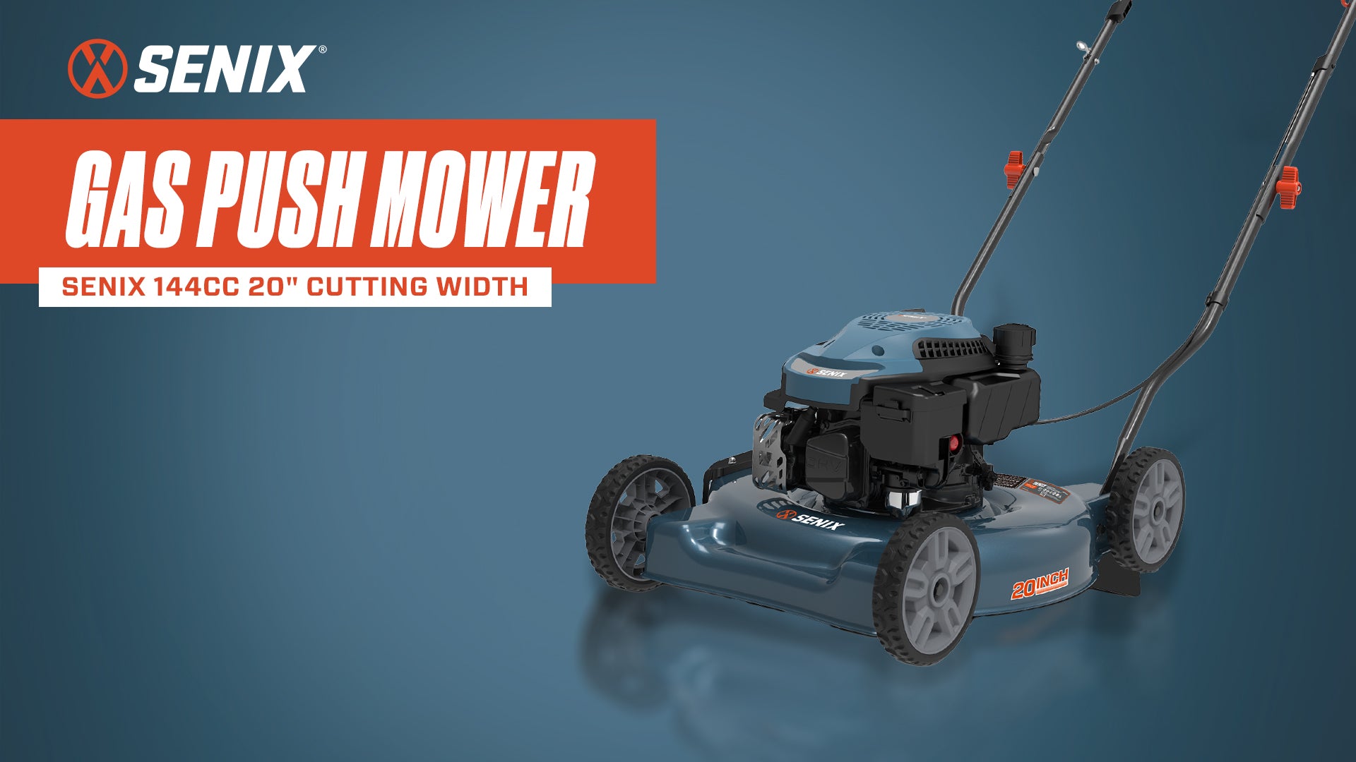 20" 144cc 4-Cycle Gas Push Lawn Mower with Side Discharge LSPG-L5