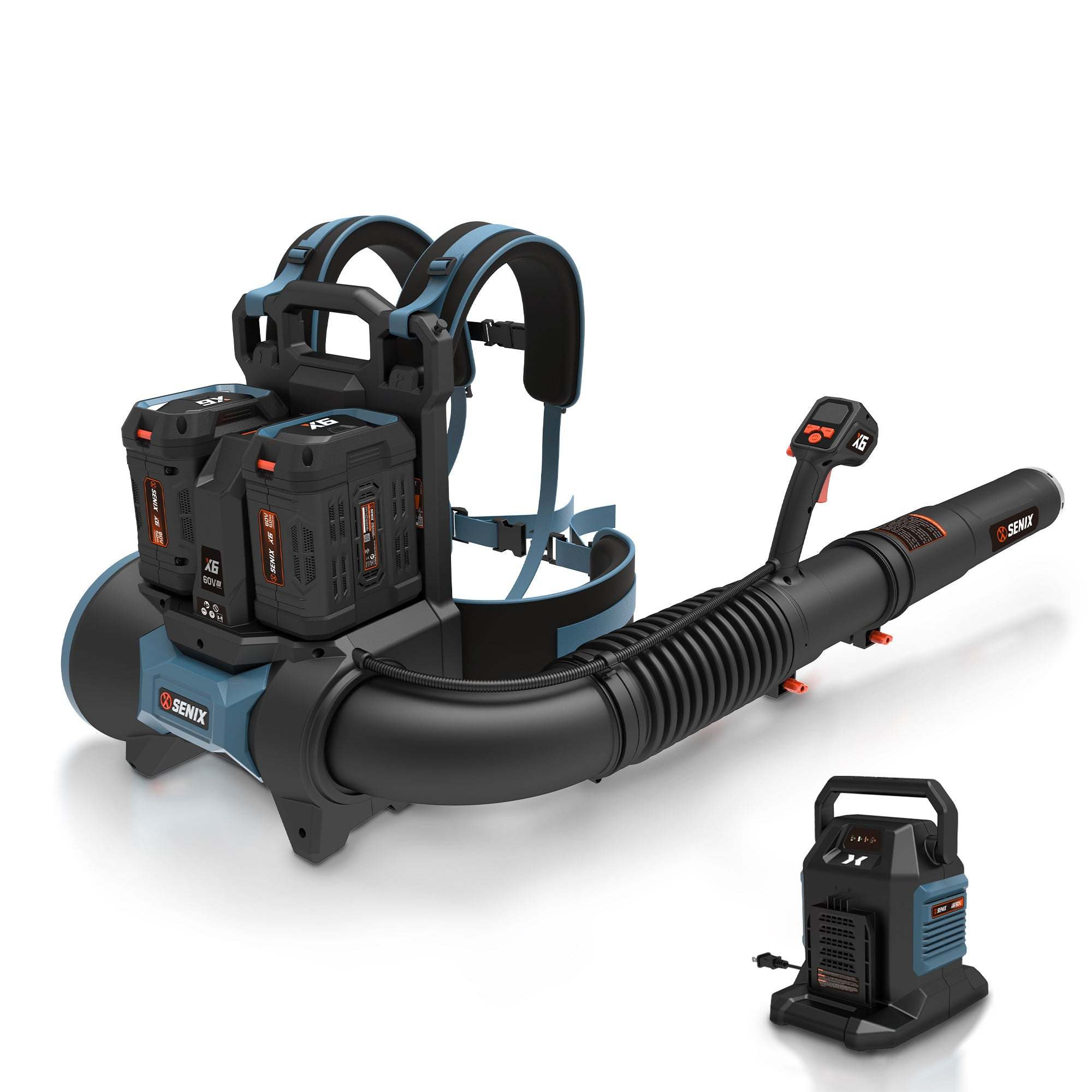 X6 60V Max* Cordless Backpack Blower, Brushless (Two 6.0 Ah Batteries & Charger Included)